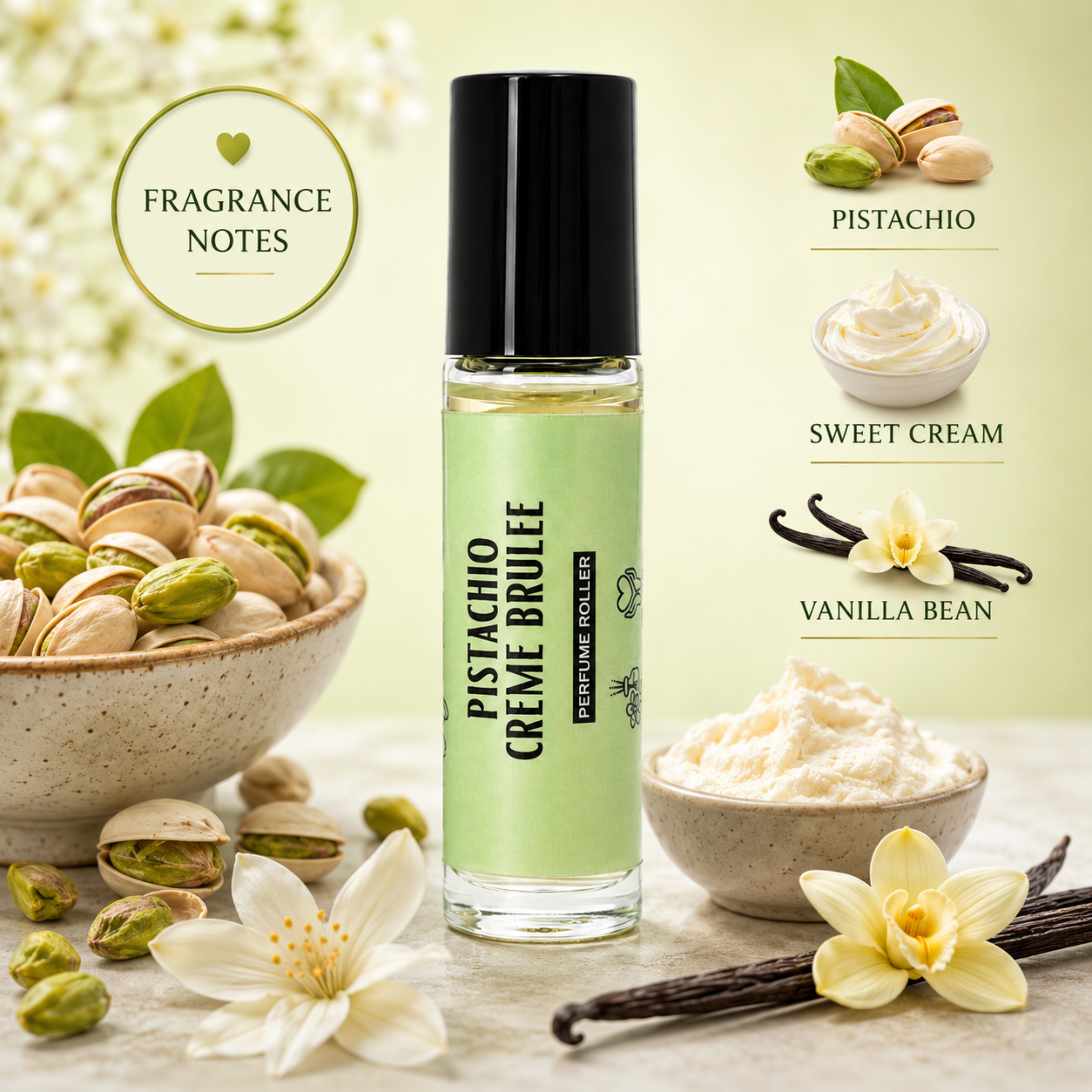 Travel Perfume Roller - Pistachio Creme Brulee