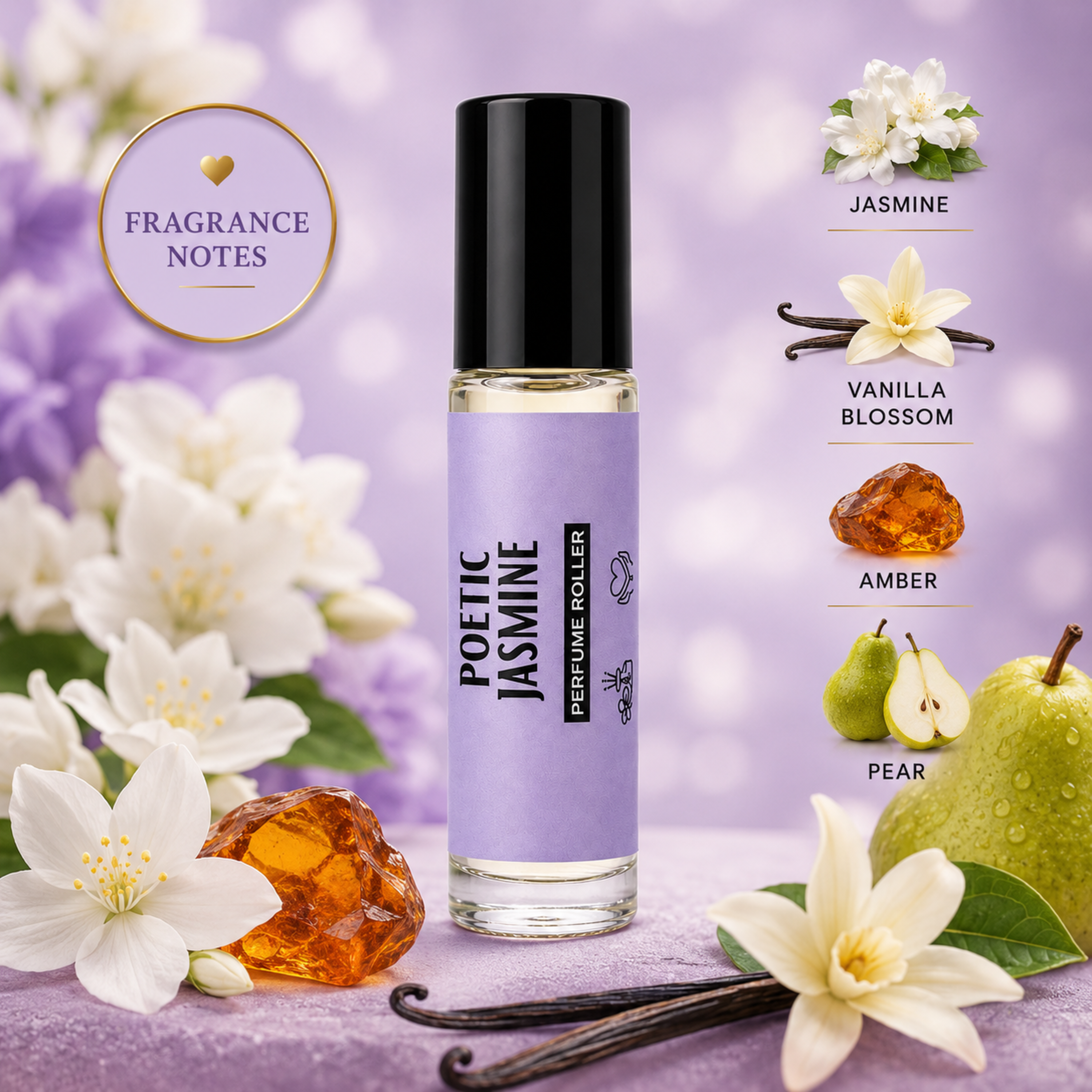 Travel Perfume Roller - Poetic Jasmine