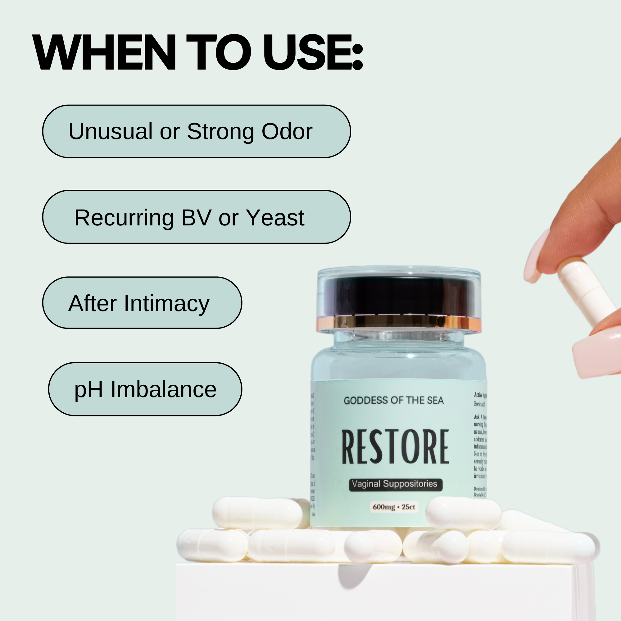 Restore - Boric Acid Suppositories