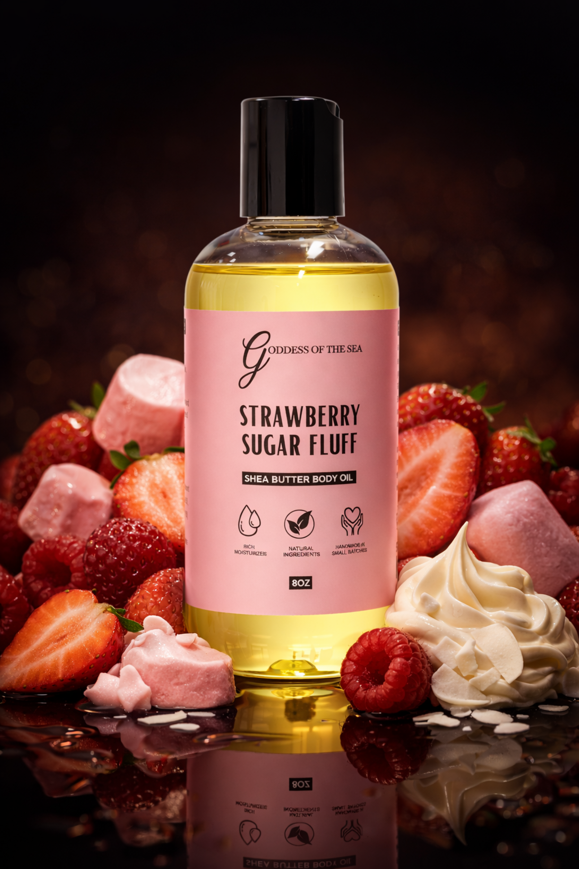 Strawberry Sugar Fluff Shea Butter Body Oil