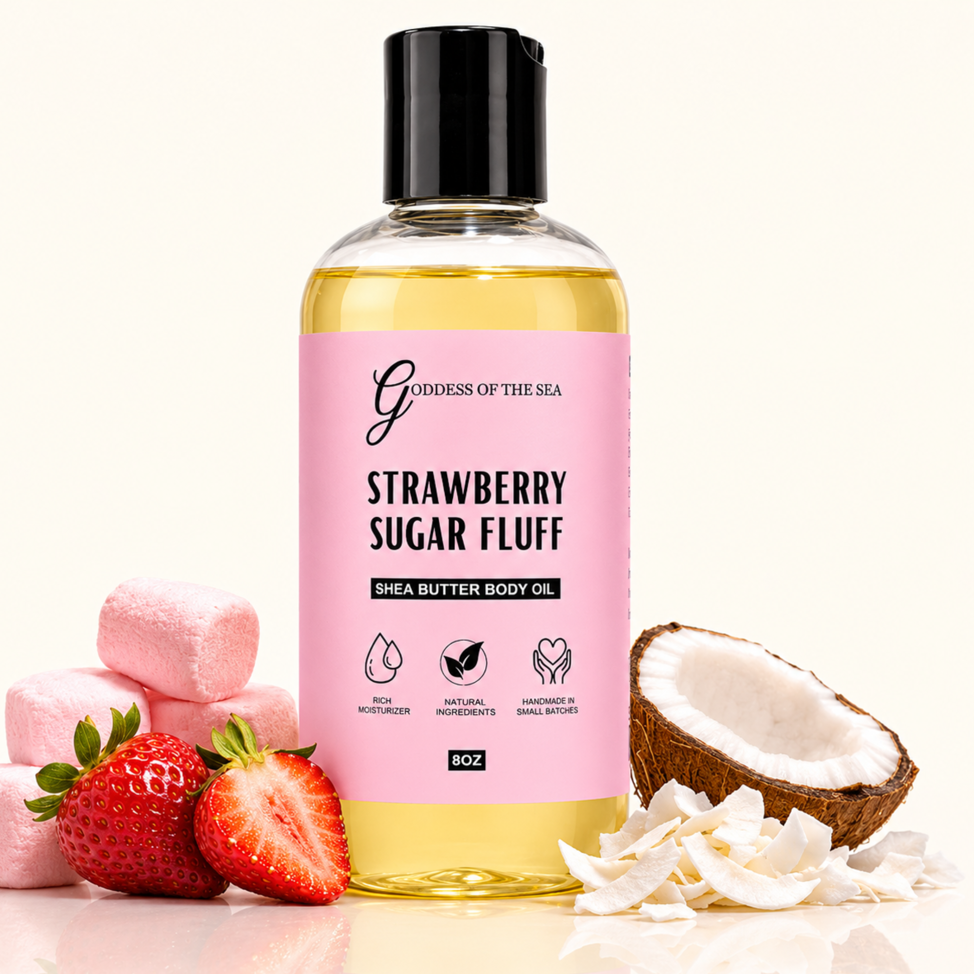 Strawberry Sugar Fluff Shea Butter Body Oil