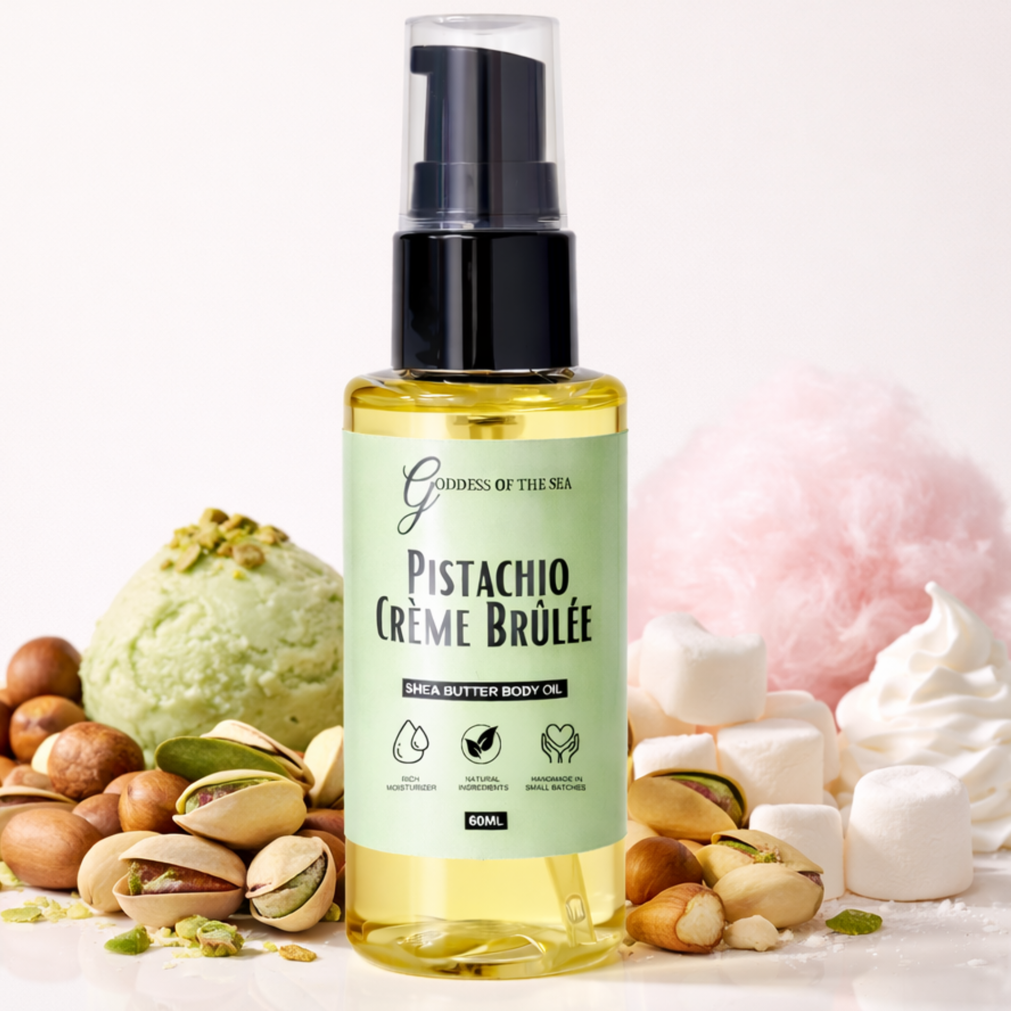 Travel Size - Pistachio Creme Brulee Shea Butter Body Oil