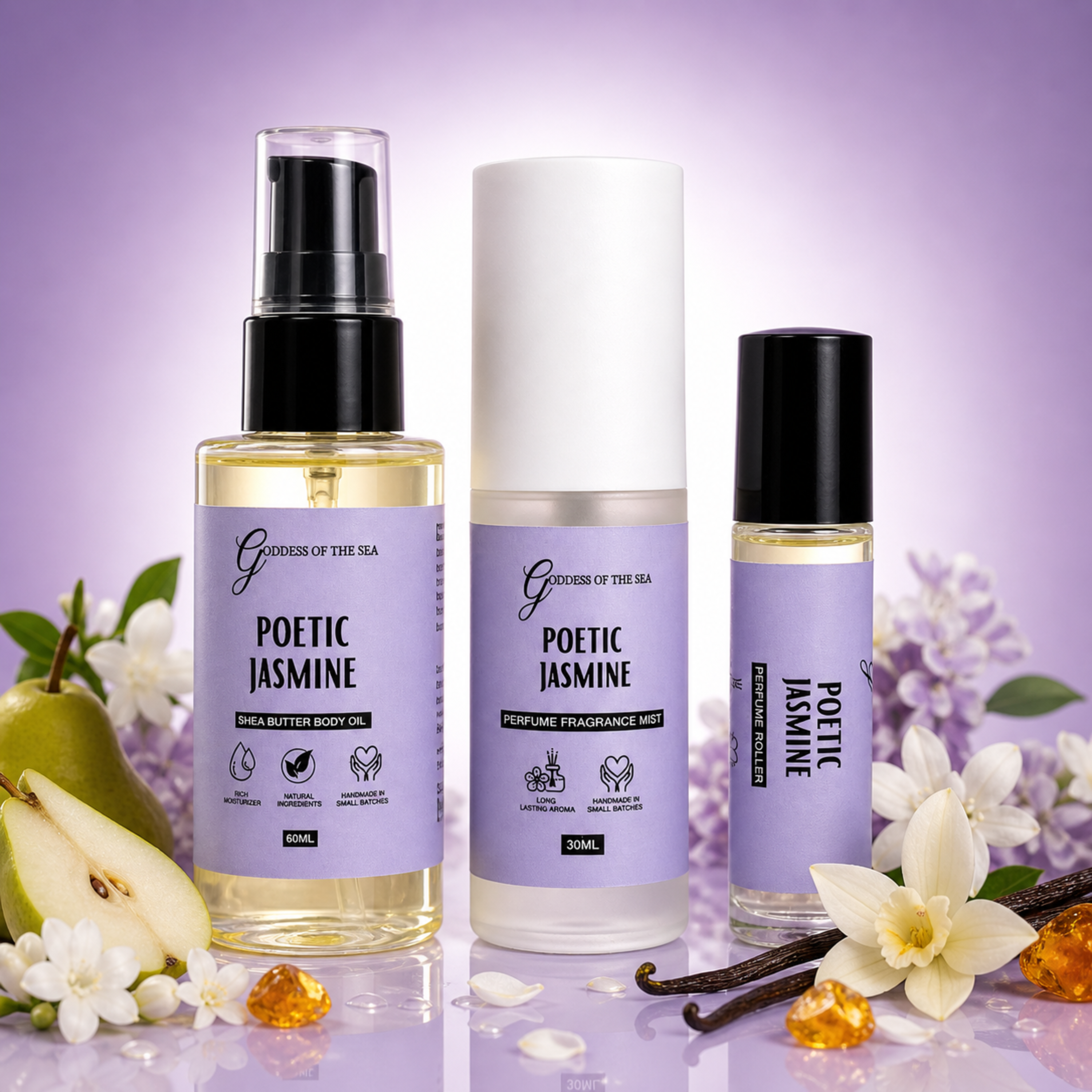 Poetic Jasmine Travel Layering Trio Bundle