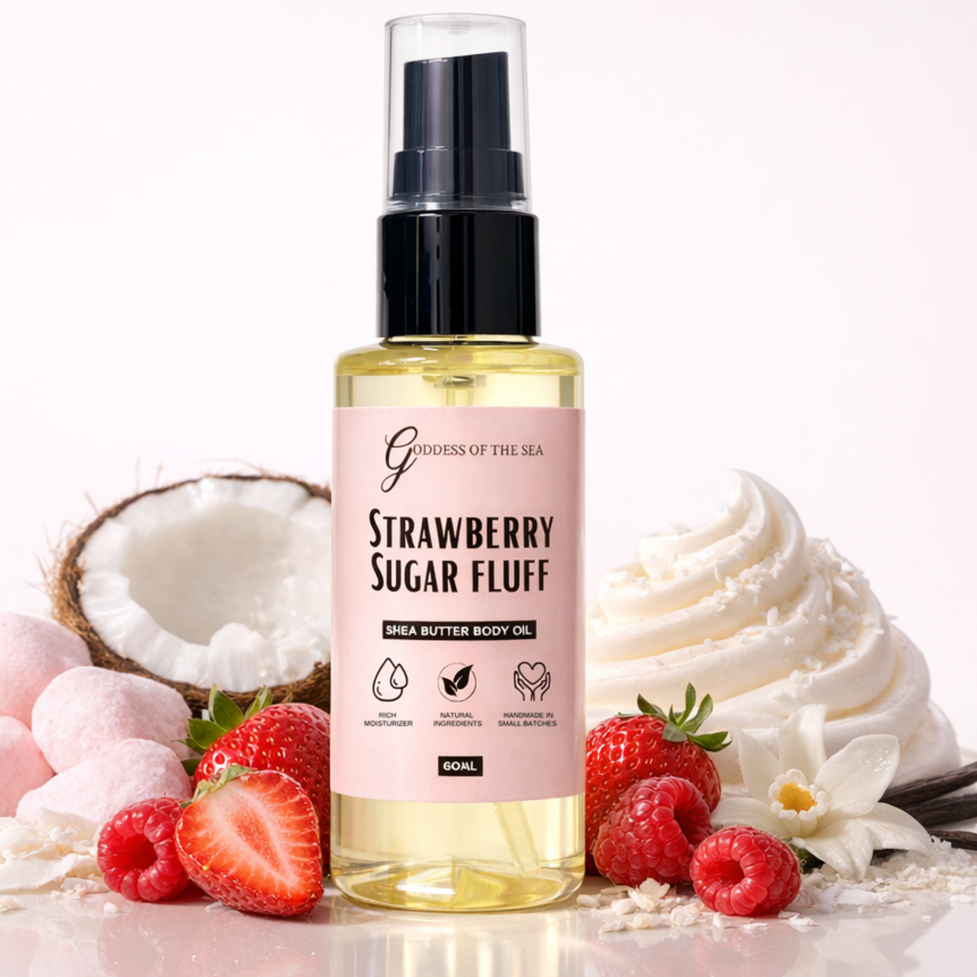 Travel Body Oil - Strawberry Sugar Fluff