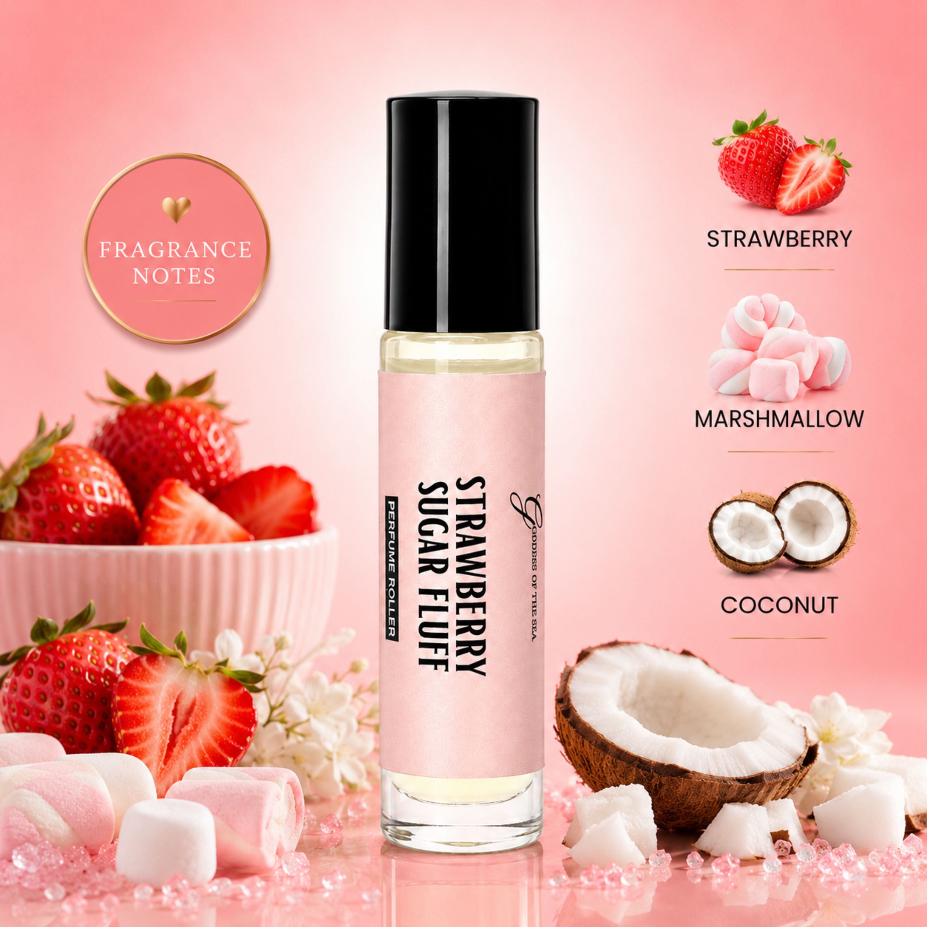 Travel Perfume Roller - Strawberry Sugar Fluff