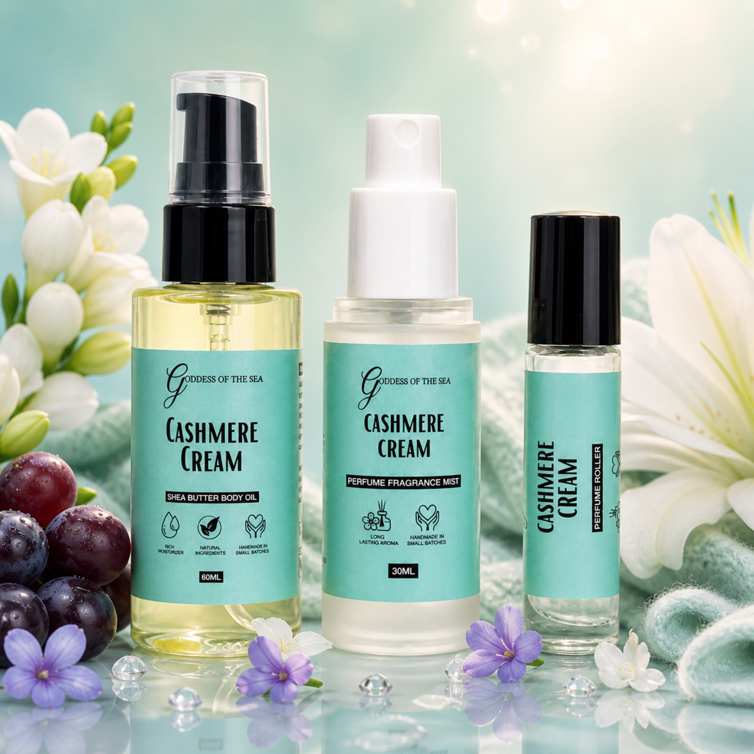 Cashmere Cream Travel Layering Trio Bundle