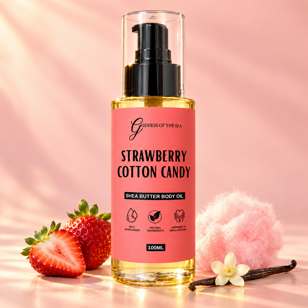 Strawberry Cotton Candy Shea Butter Body Oil